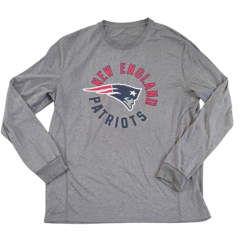 New England Patriots Gray Long Sleeve Shirt